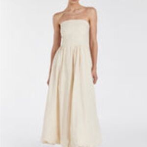 Never Worn- DISSH RILEY CREAM STRAPLESS COTTON DRESS - 8 / CREAM